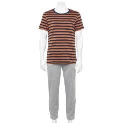 Men's Sonoma Goods For Life® Supersoft Modern-Fit Crewneck Tee & Open-Bottom Pants Pajama Set