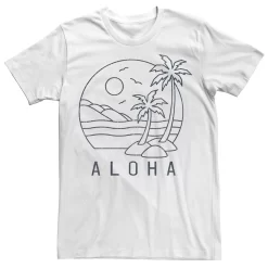 Men's Sonoma Goods For Life® Aloha Palm Tree Beach Line Art Portrait Tee