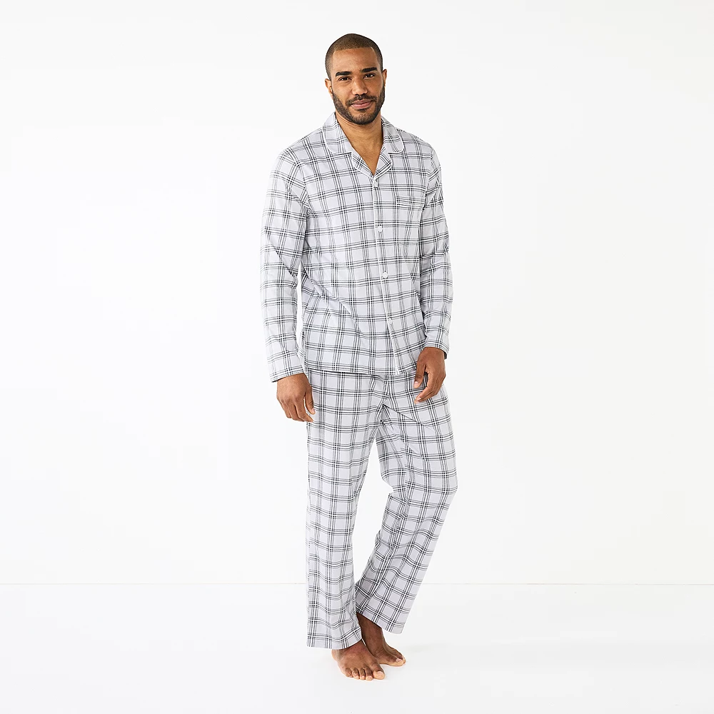 Men's Sonoma Goods For Life® Plaid Knit 2-Piece Pajama Set 1 Men's Sonoma Goods For Life® Plaid Knit 2-Piece Pajama Set