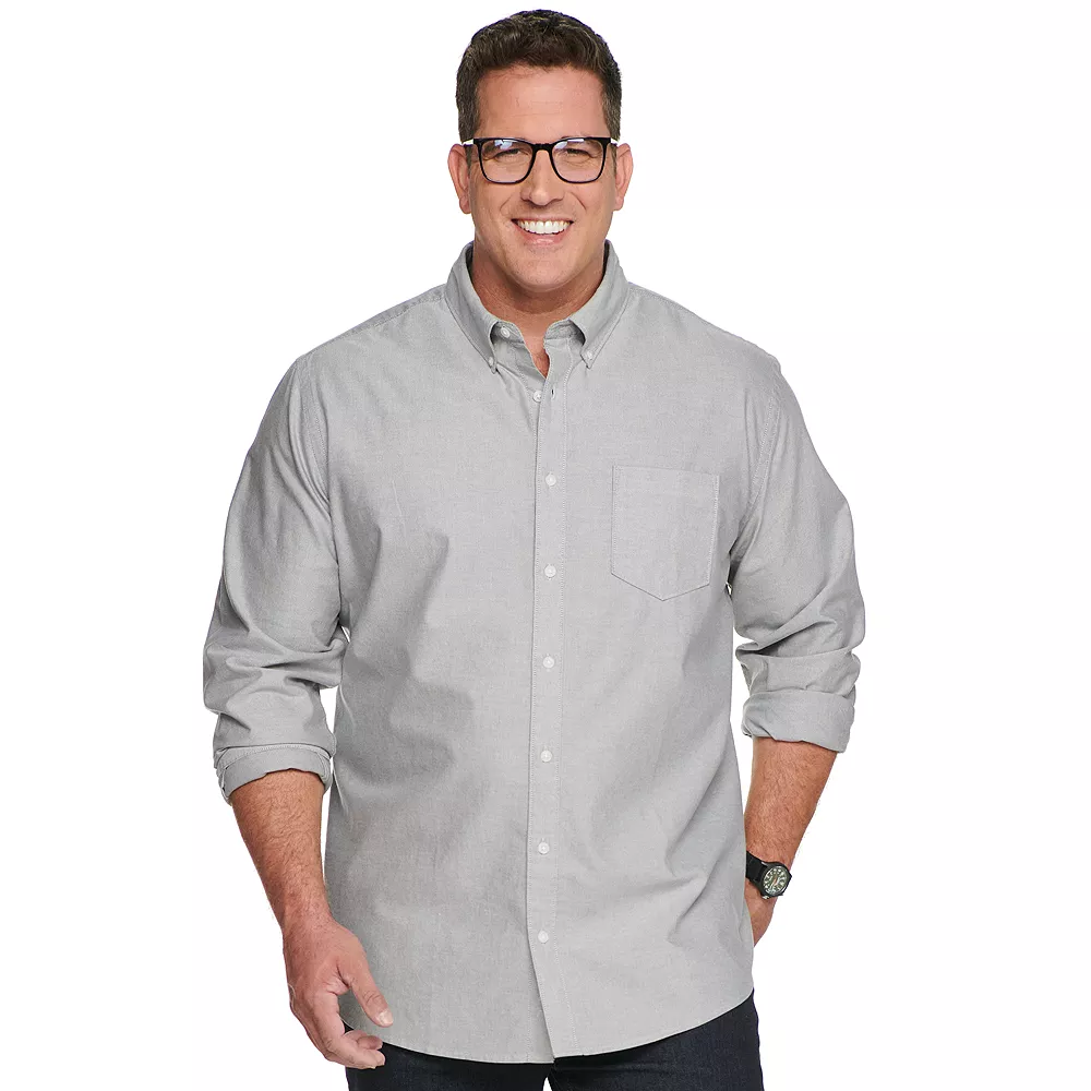 Big & Tall Sonoma Goods For Life® Perfect Length Button-Down Shirt 1 Big & Tall Sonoma Goods For Life® Perfect Length Button-Down Shirt
