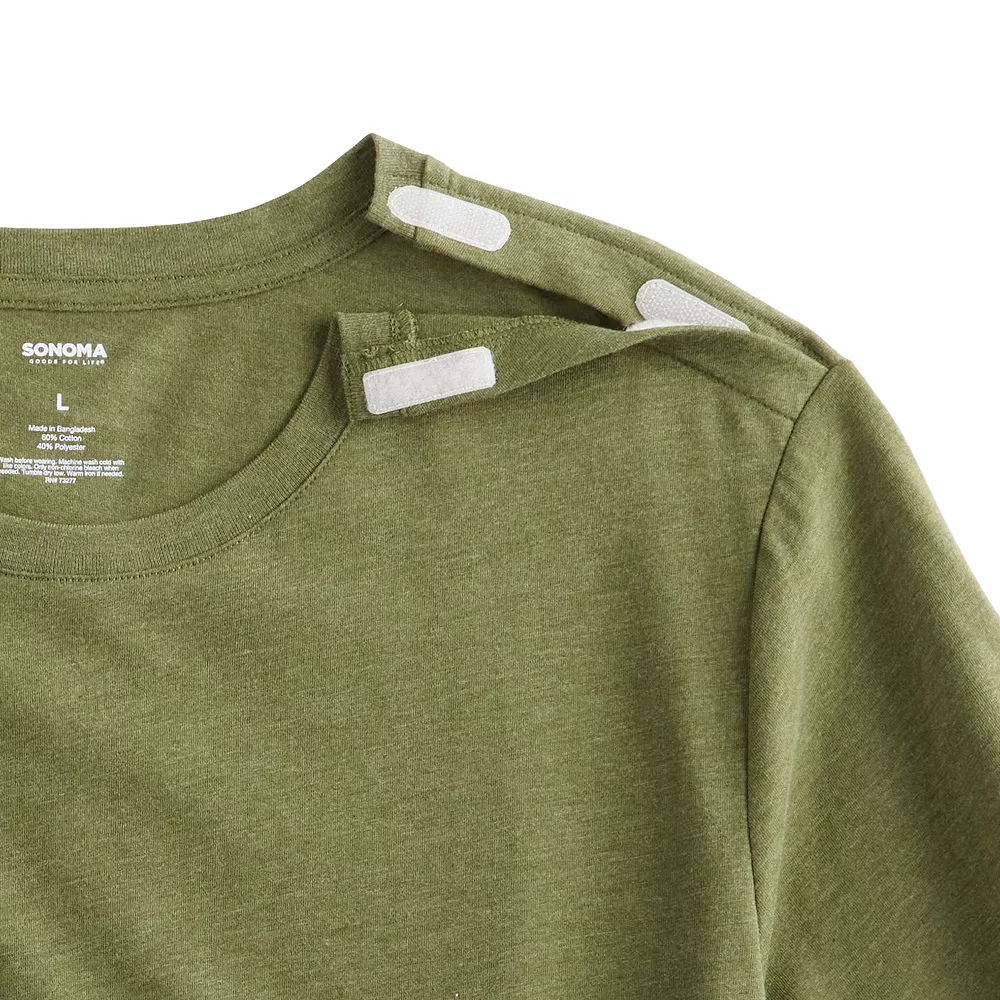 Men's Sonoma Goods For Life® Adaptive & Easy Dressing Crew Tee 2 Men's Sonoma Goods For Life® Adaptive & Easy Dressing Crew Tee - Image 2