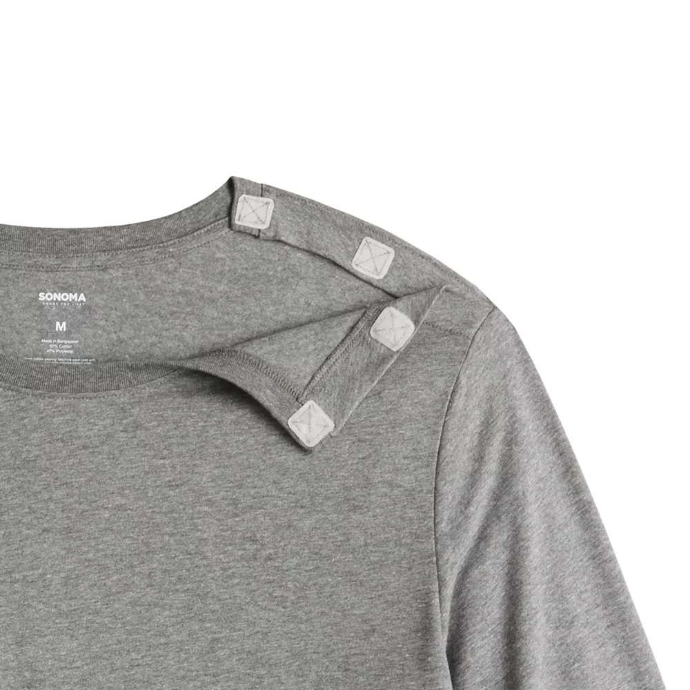 Men's Sonoma Goods For Life® Adaptive & Easy Dressing Long Sleeve Crew Tee 2 Men's Sonoma Goods For Life® Adaptive & Easy Dressing Long Sleeve Crew Tee - Image 2